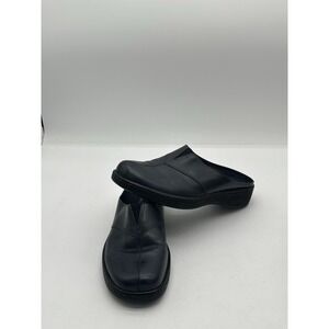 Naturalizer Women's Leather Slip On Mules Navy Blue Size 9.5M